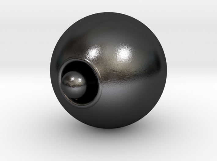 Orgopressurball 67mm aus Schwarzbronzestahl